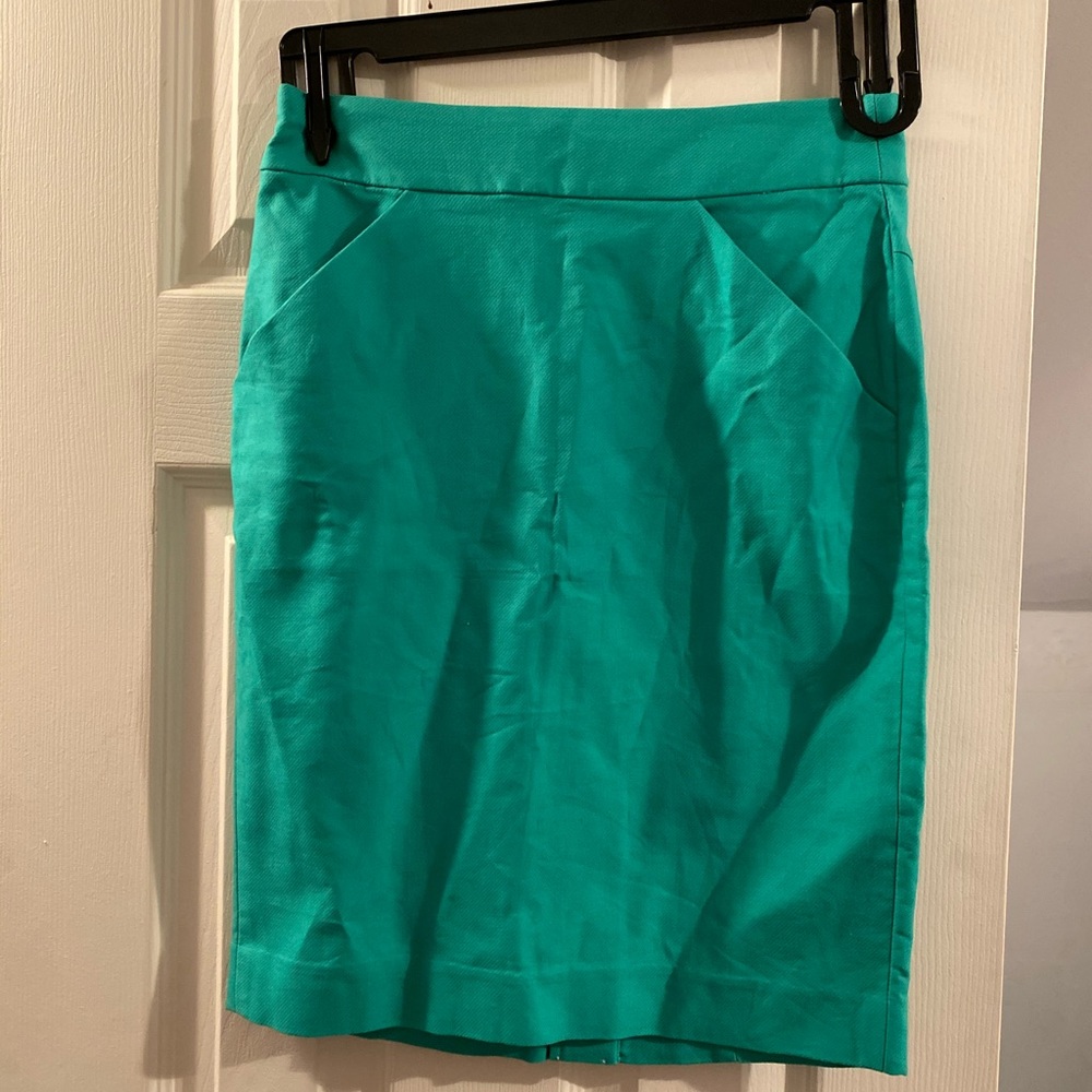 J Crew pencil skirt-kelly green NWT sz 00